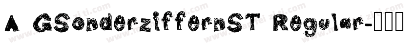 A GSonderziffernST Regular字体转换
